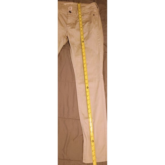 Arizona Jean Co Pants Size 7 Tan Skinny Leg Slim Fit Flat Front Five Pocket - Picture 3 of 7